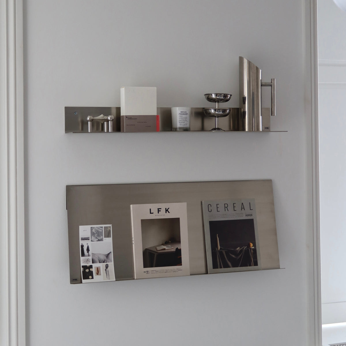 STÅLHYLLA SKAGEN & TIDNINGSHÅLLARE BODØ SET